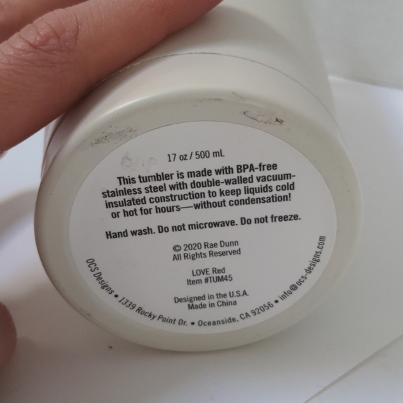 Rae Dunn LOVE coffee to go tumbler EUC - Picture 2 of 3